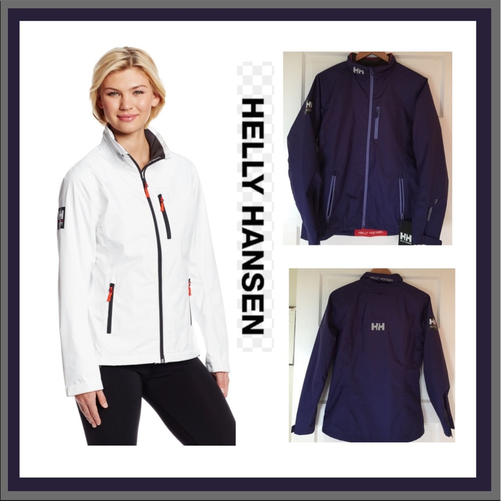 Hello Hansen W Crew Midlayer Jacket in Dark Purple Size XL